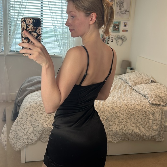 Black Satin Dress - Picture 3 of 3